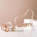 Baby Silicone and Wooden Ring Track Toy