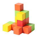Colorful Wooden Cube Building Block