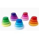 Rainbow Wooden Stacking Pebbles
