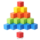 Colorful Wooden Cube Building Block