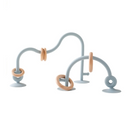 Baby Silicone and Wooden Ring Track Toy