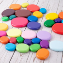 Rainbow Wooden Stacking Pebbles