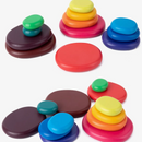 Rainbow Wooden Stacking Pebbles