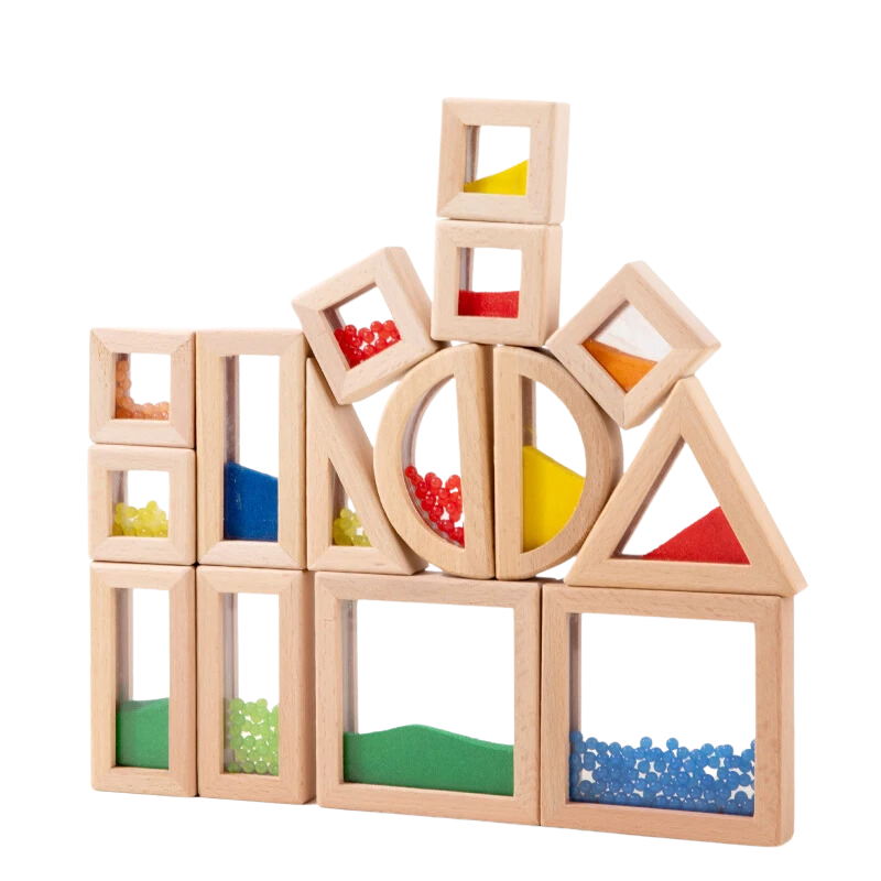 Acrylic Wooden Building Blocks Set