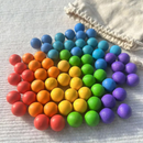 Rainbow Wooden Balls Set