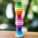 Rainbow Wooden Stacking Pebbles