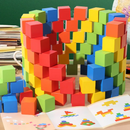 Colorful Wooden Cube Building Block