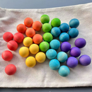 Rainbow Wooden Balls Set