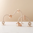 Baby Silicone and Wooden Ring Track Toy