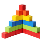 Colorful Wooden Cube Building Block