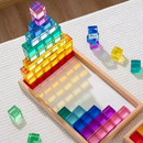 Rainbow Translucent Acrylic Stacking Blocks