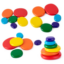 Rainbow Wooden Stacking Pebbles
