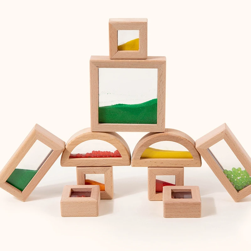 Acrylic Wooden Building Blocks Set