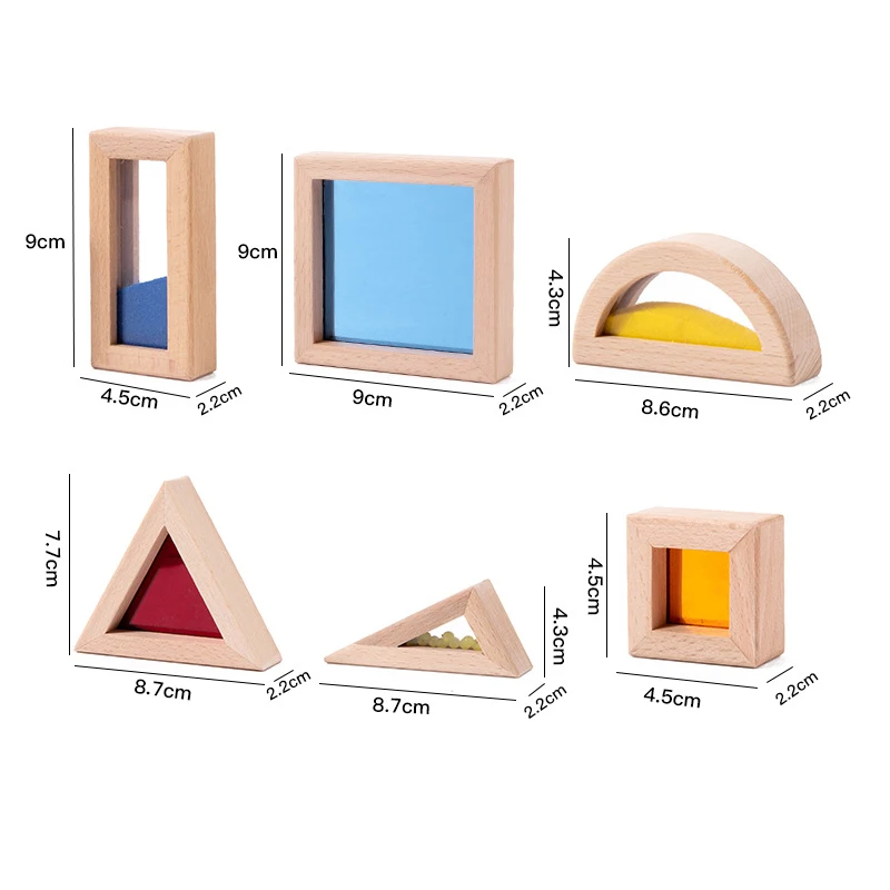 Acrylic Wooden Building Blocks Set