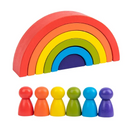 Premium Wooden Rainbow Stacking Arch Toy