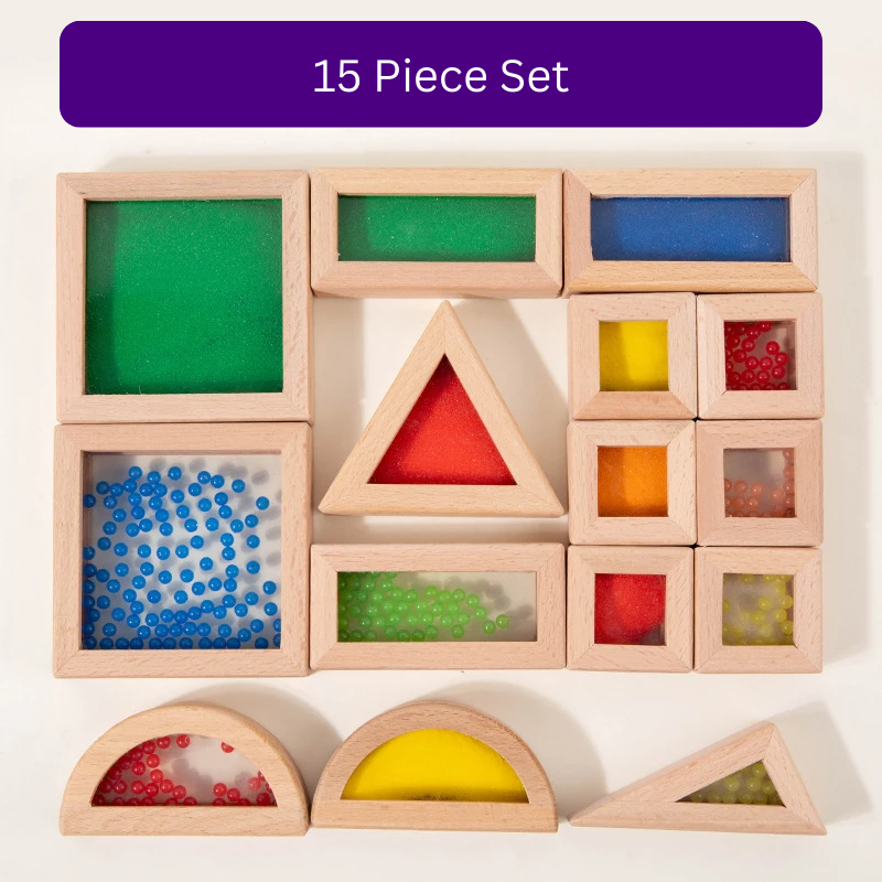 Acrylic Wooden Building Blocks Set