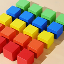 Colorful Wooden Cube Building Block