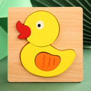 Chunky Wooden Puzzle for Toddlers– Cognitive Learning Toy for Children