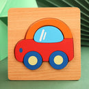 Chunky Wooden Puzzle for Toddlers– Cognitive Learning Toy for Children