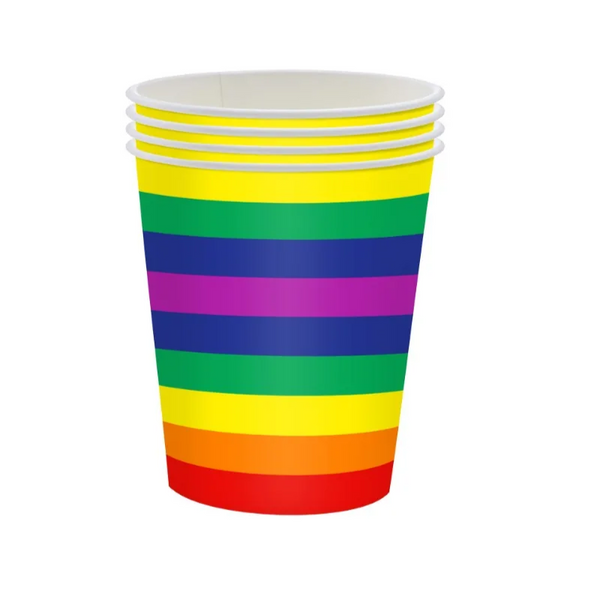 16pcs Rainbow Paper Cups