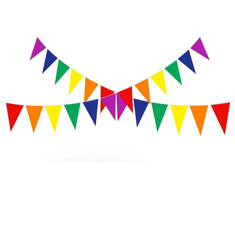 Triangle Rainbow Party Flags